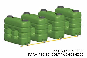 Batería de 4 Depósitos de 3.000 lts - Total : 12.000 lts.